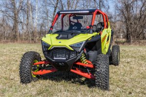 Polaris RZR Turbo R 4 Premium Vented Full Windshield - Rough Country - Scratch Resistant - '22-'23